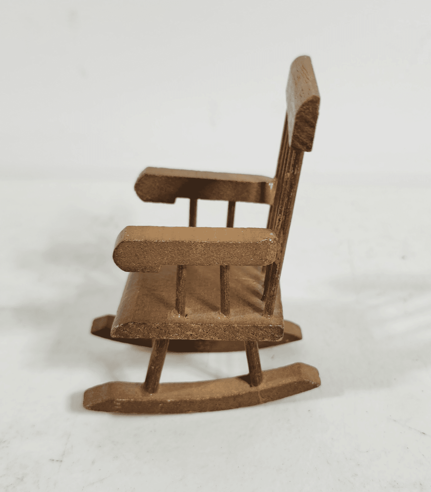 Miniature Wooden Doll Rocking Chair Decoration Dollhouse Furniture Wood - Thumbnail 3