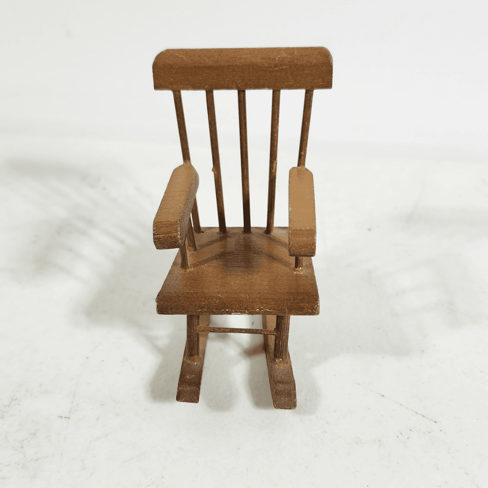 Miniature Wooden Doll Rocking Chair Decoration Dollhouse Furniture Wood - Thumbnail 2