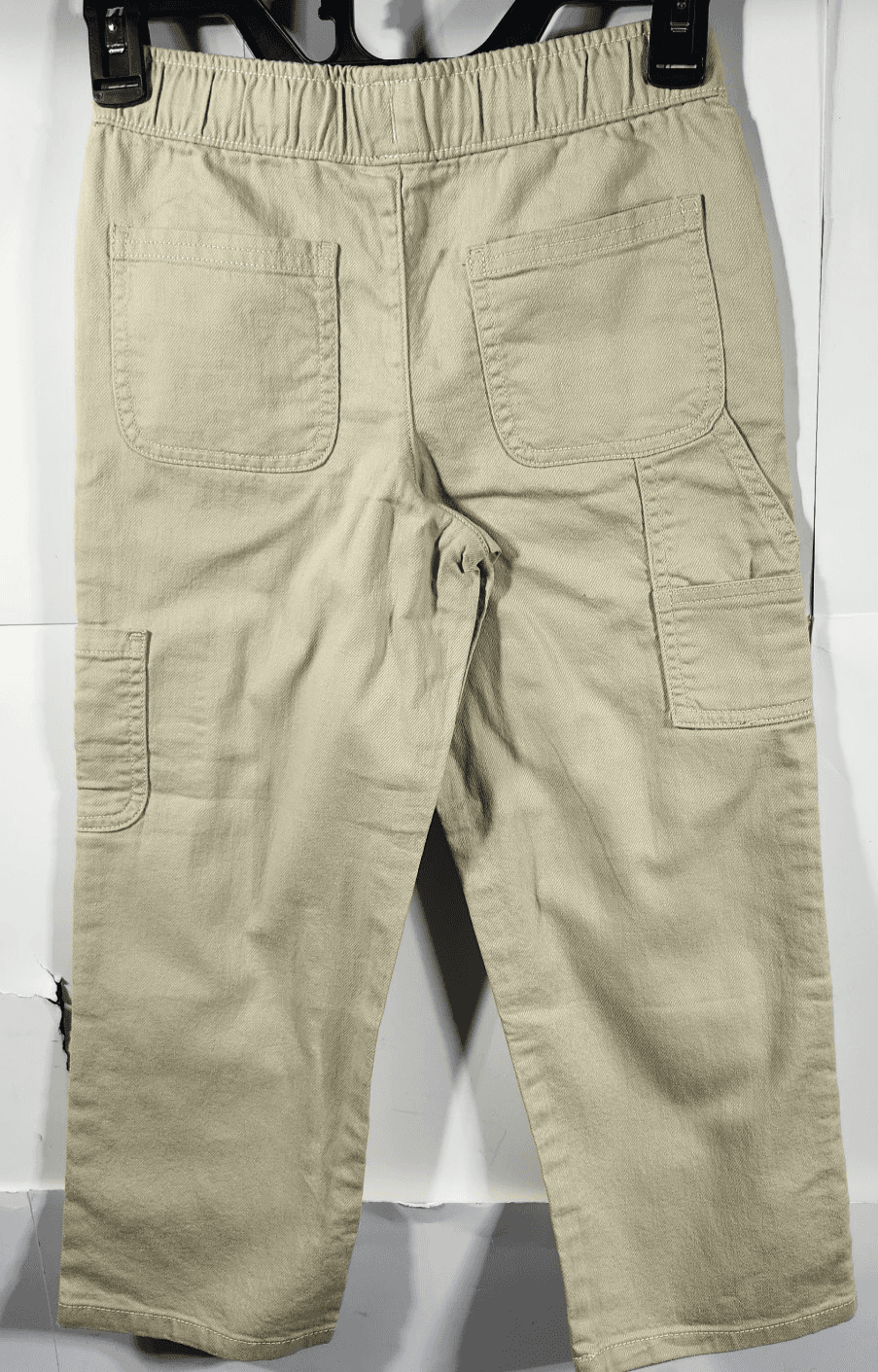 Carpenter Pants Boys 6 Beige Straight Stretch Waist With Pockets Wonder Nation - Thumbnail 5