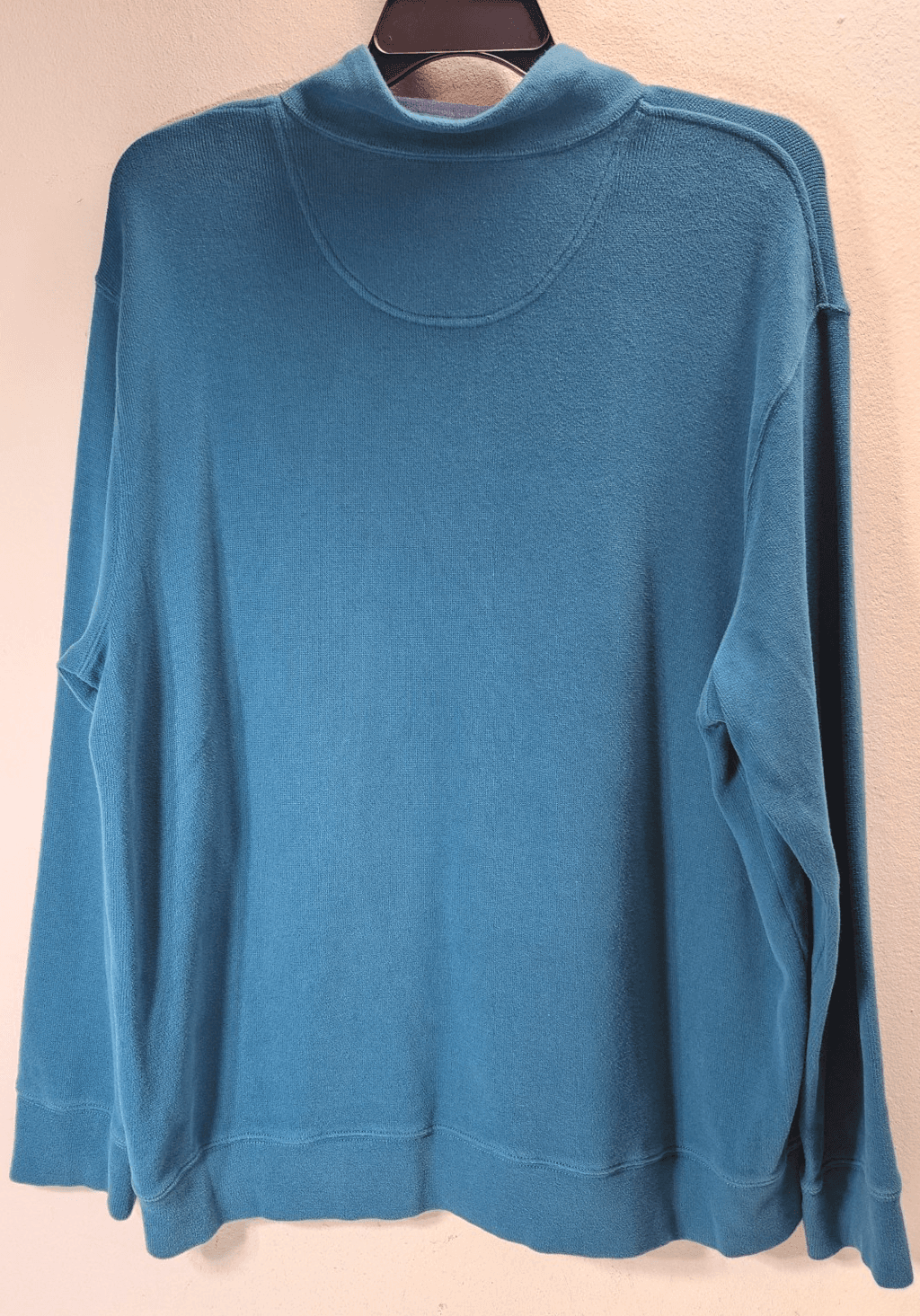 Lands End Pullover Mens XXL 1/4 Zip Long Sleeve Sweatshirt Green - Thumbnail 6