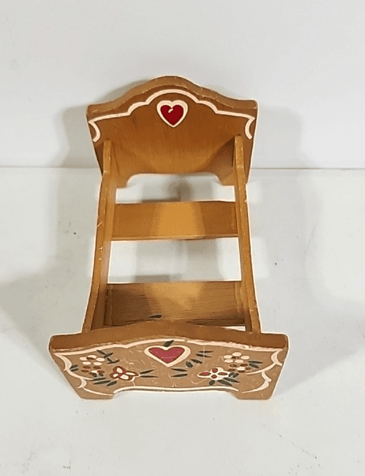 1/12 Miniature Vintage Wooden Bed Dollhouse Bedroom Furniture Toy Painted - Thumbnail 4