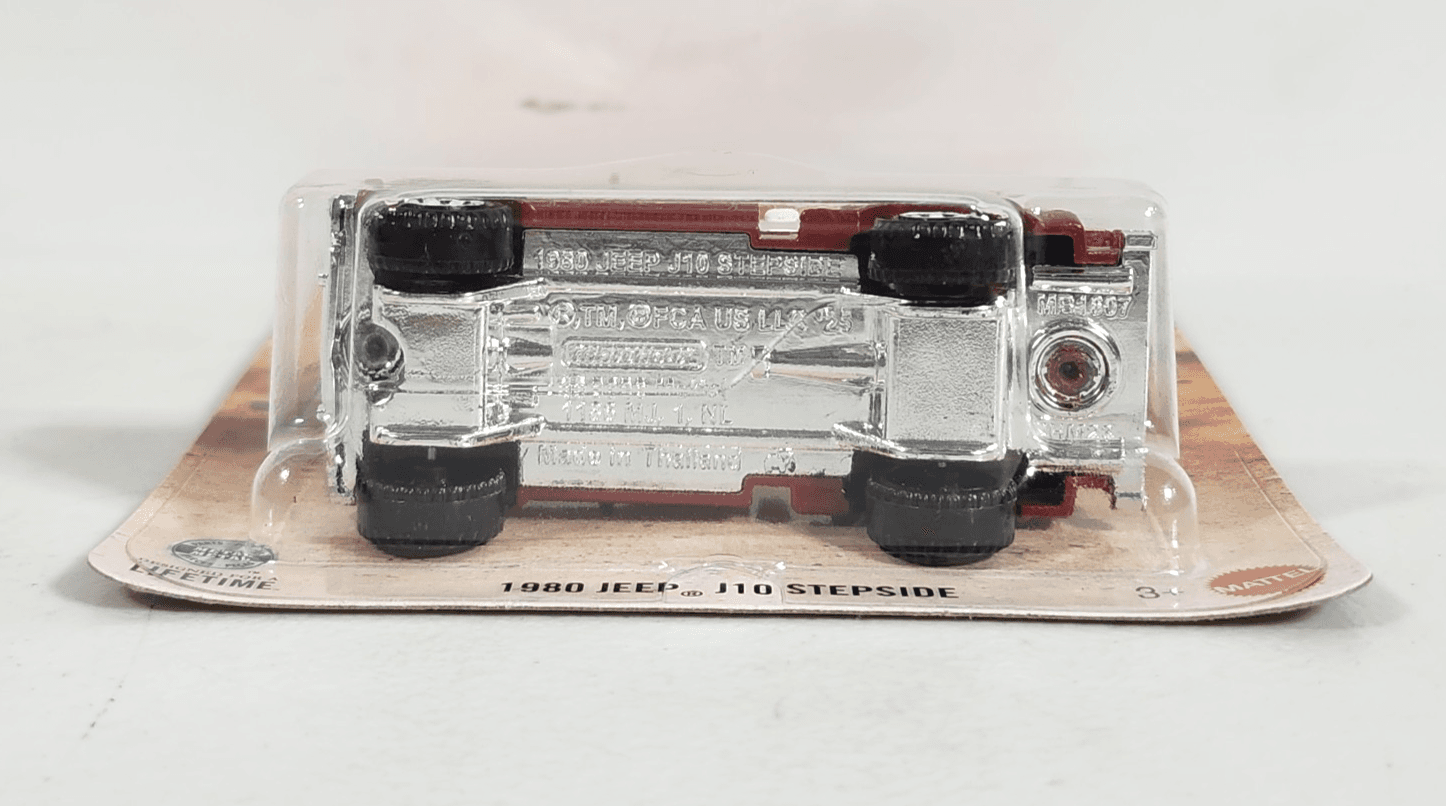2026 Matchbox 1980 Jeep J-10 Stepside Red 1/64 Pickup Truck Toy Vehicle NEW - Thumbnail 4