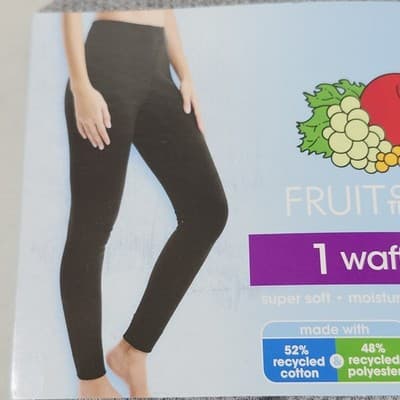 Women's Small Beyond Soft Thermal Pants Gray Fruit of the Loom NEW - Thumbnail 6