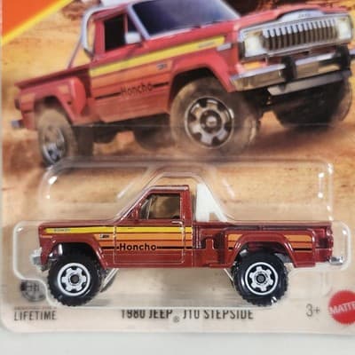 2026 Matchbox 1980 Jeep J-10 Stepside Red 1/64 Pickup Truck Toy Vehicle NEW - Thumbnail 2