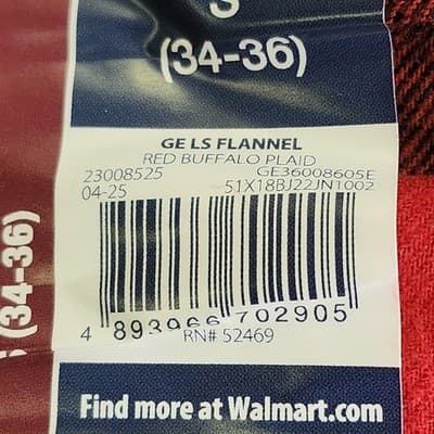 George Men's S Flannel Button Up Shirt Long Sleeve Red Black Plaid NEW - Thumbnail 7