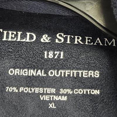 Field and Stream Men's XL Fleece Full Zip Jacket Blue Long Sleeve - Thumbnail 7