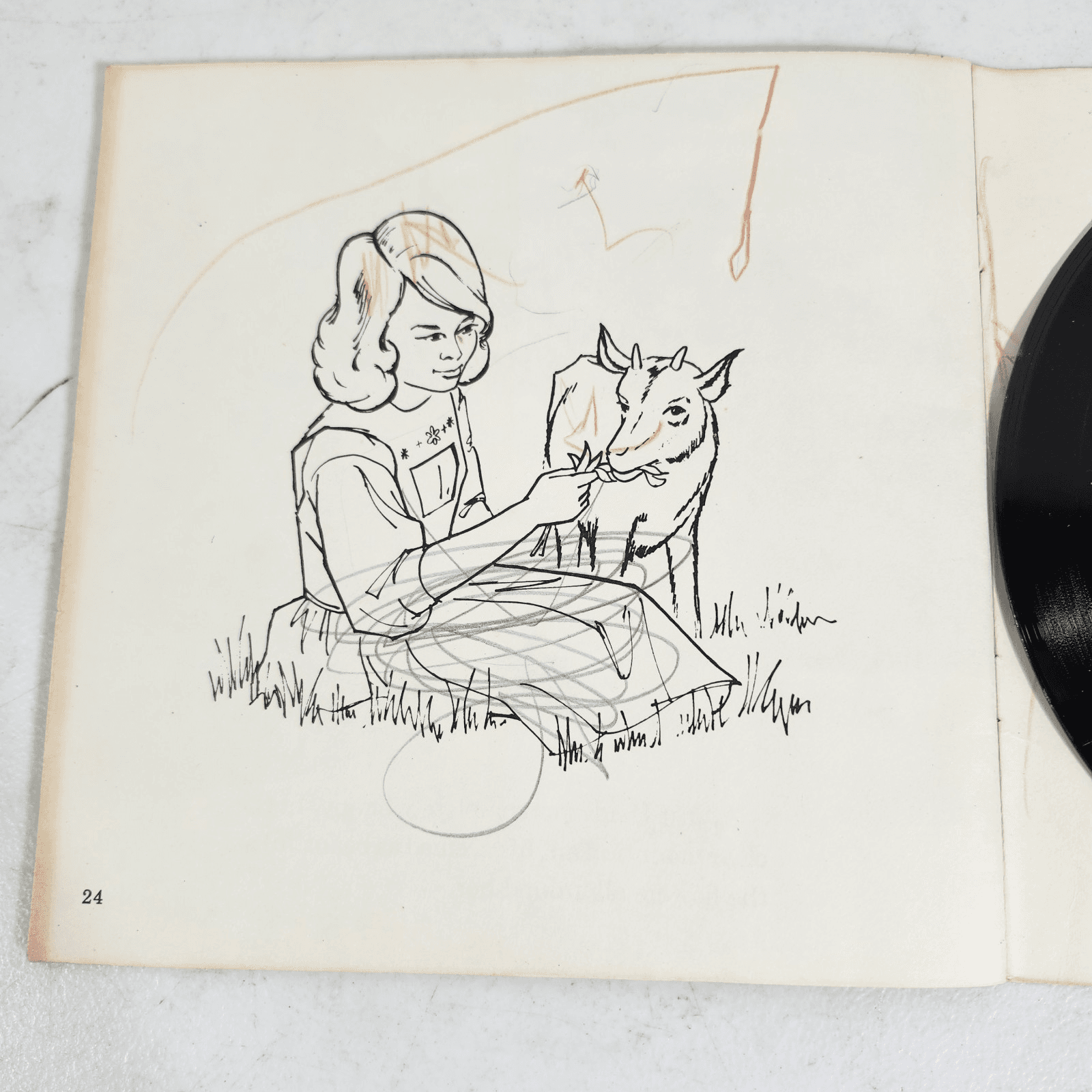 The Story of Heidi 24 Page Read Along With Record 33 1/3 RPM & Books Vintage - Thumbnail 7