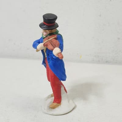 Russ Old Fashioned Christmas Porcelain Collection 9726 Man With Violin Figure - Thumbnail 6