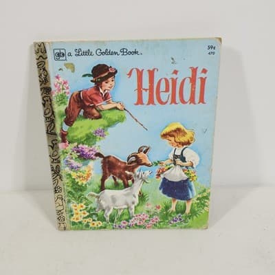 The Story of Heidi 24 Page Read Along With Record 33 1/3 RPM & Books Vintage - Thumbnail 2