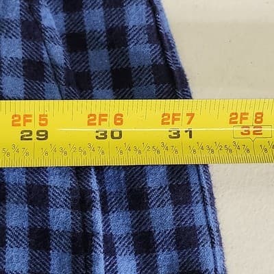 American Eagle Men’s XL Shirt Long Sleeve Button Up Flannel Blue Black - Thumbnail 3