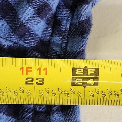 American Eagle Men’s XL Shirt Long Sleeve Button Up Flannel Blue Black - Thumbnail 2