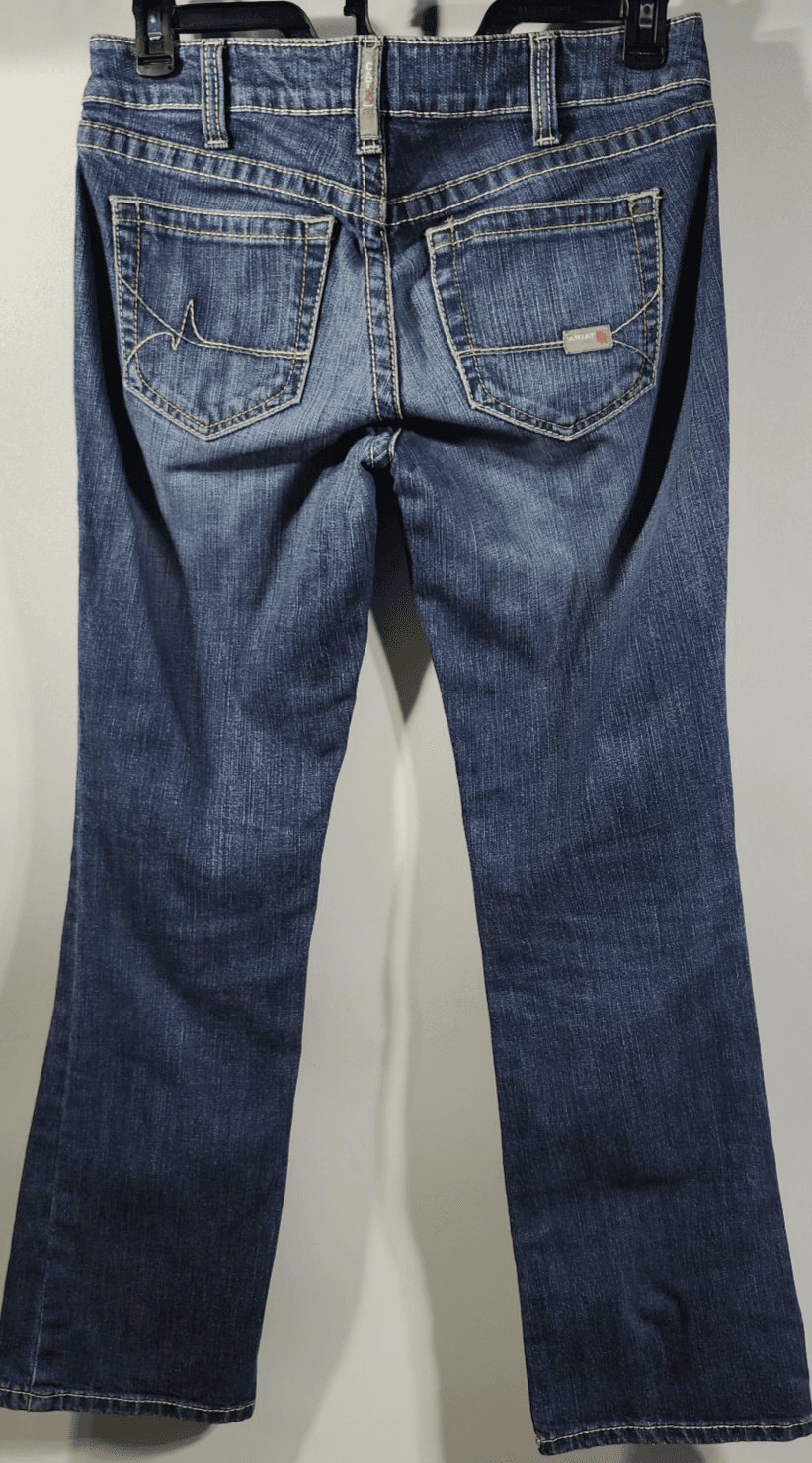 Ariat Jeans Women's 28R Blue FR Flame Resistant Mid Rise Boot Western Work Wear - Thumbnail 6