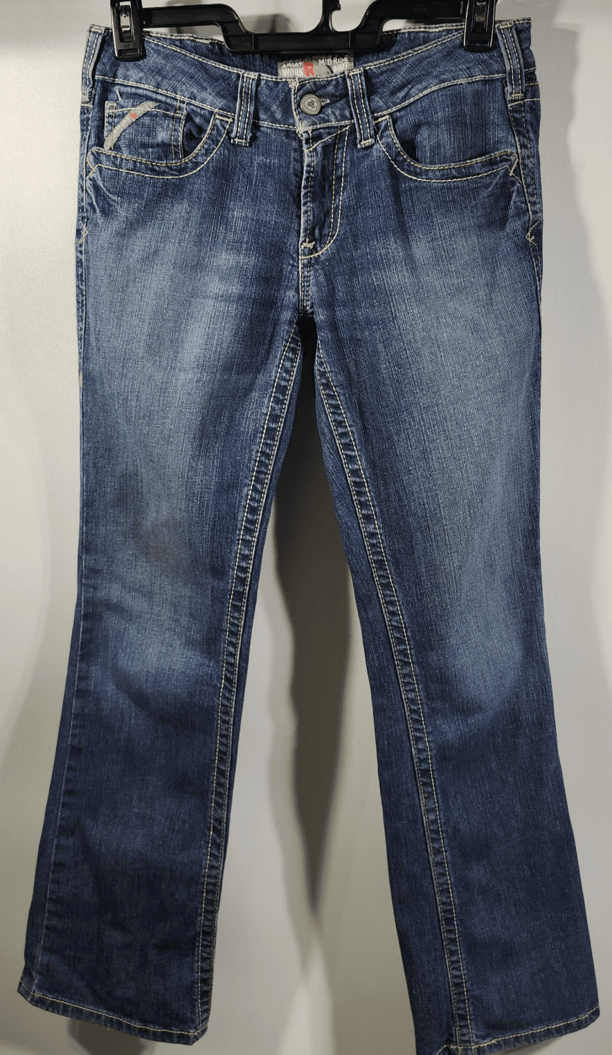 Ariat Jeans Women's 28R Blue FR Flame Resistant Mid Rise Boot Western Work Wear - Thumbnail 5