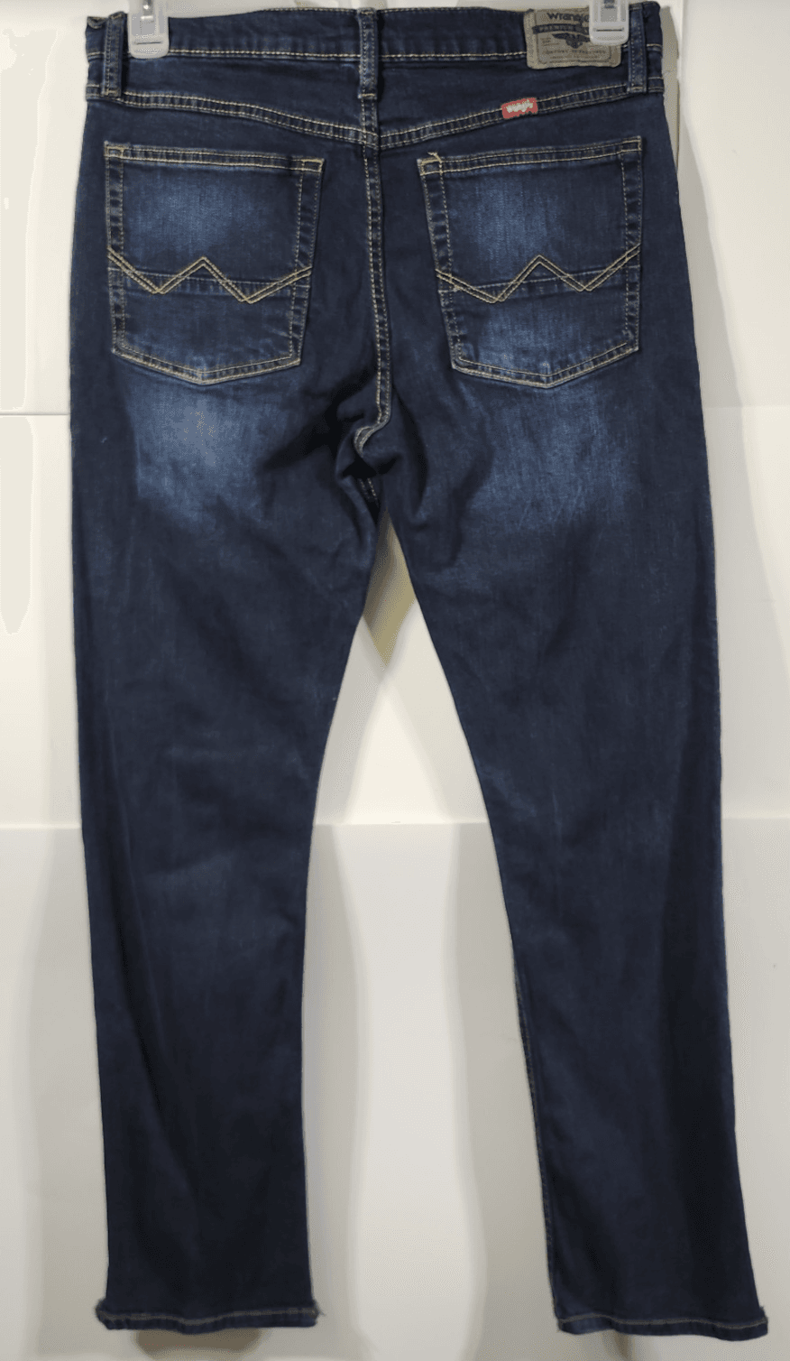 Wrangler Mens Slim Straight Jeans Size 32x32 Blue Denim Comfort Flex Waist - Thumbnail 6