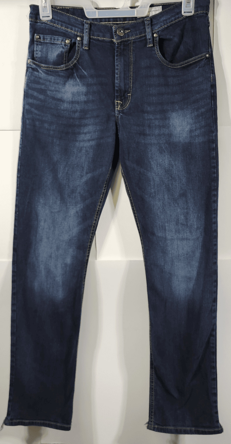 Wrangler Mens Slim Straight Jeans Size 32x32 Blue Denim Comfort Flex Waist - Thumbnail 5