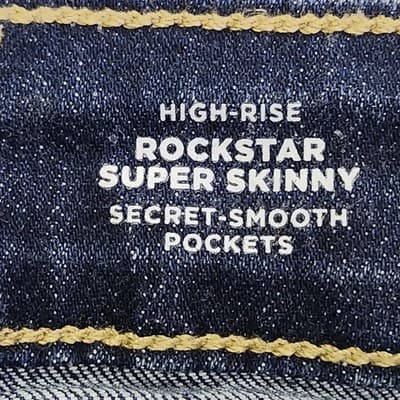 Old Navy Women's Jeans Size 4 High Rise Rockstar Super Skinny Stretch Denim - Thumbnail 7