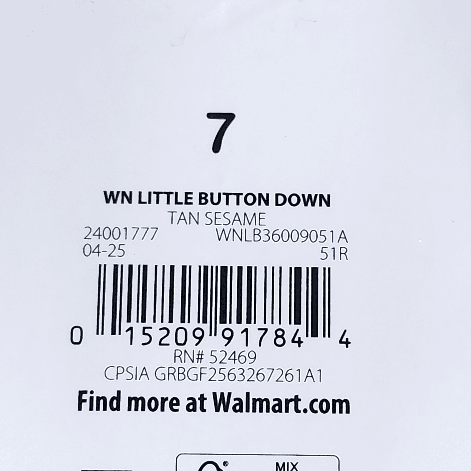 Wonder Nation Boy's Shirt Size 7 Long Sleeve Beige Button Up NEW - Thumbnail 7