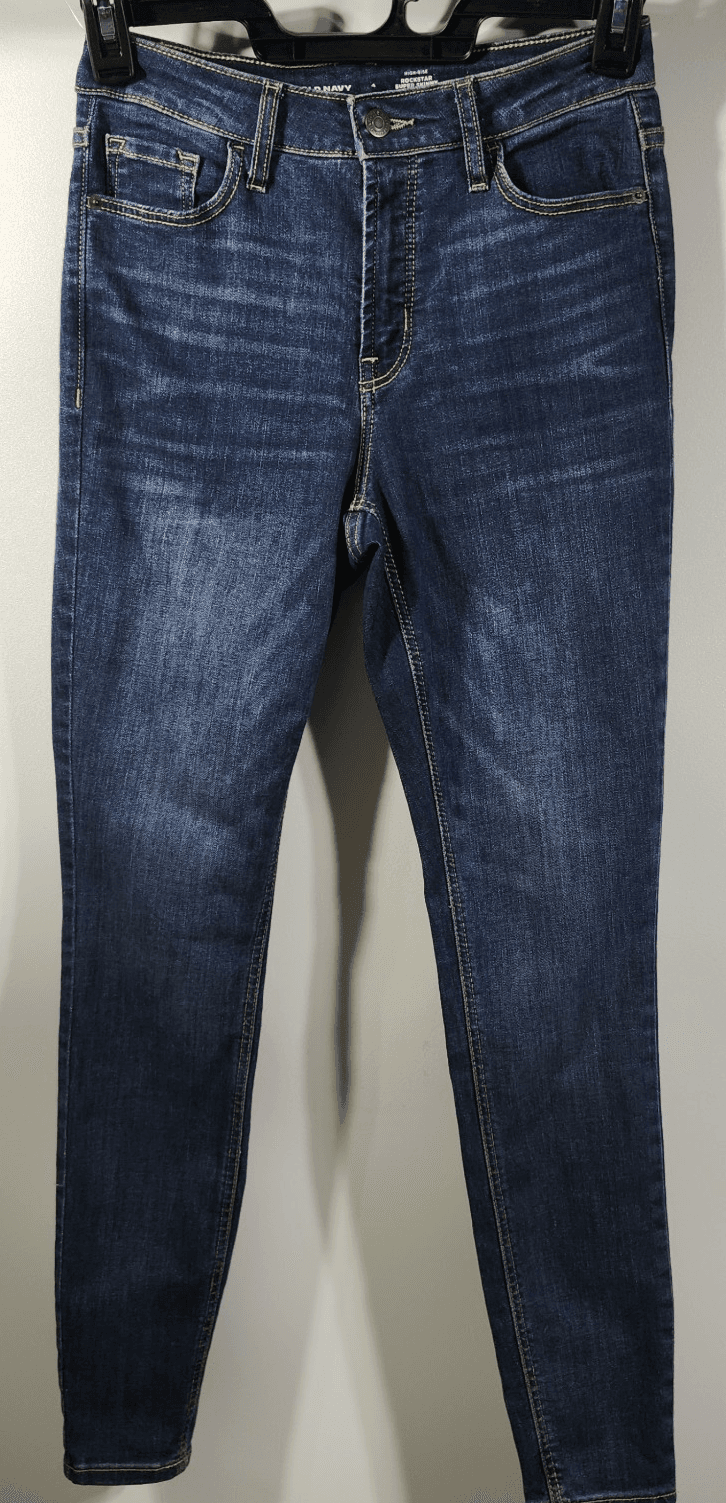 Old Navy Women's Jeans Size 4 High Rise Rockstar Super Skinny Stretch Denim - Thumbnail 5