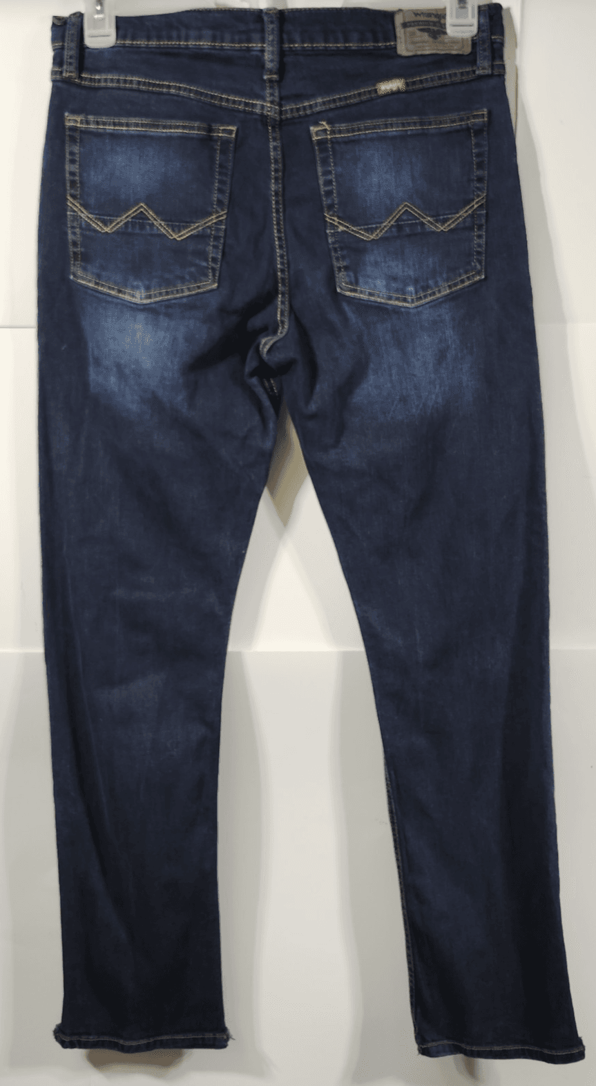 Wrangler Mens Slim Straight Jeans Size 32x32 Blue Denim Comfort Flex Waist - Thumbnail 4