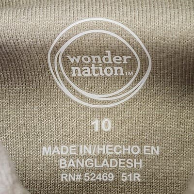 Wonder Nation Boy's Shirt Size 10 Long Sleeve Beige Button Up NEW - Thumbnail 7