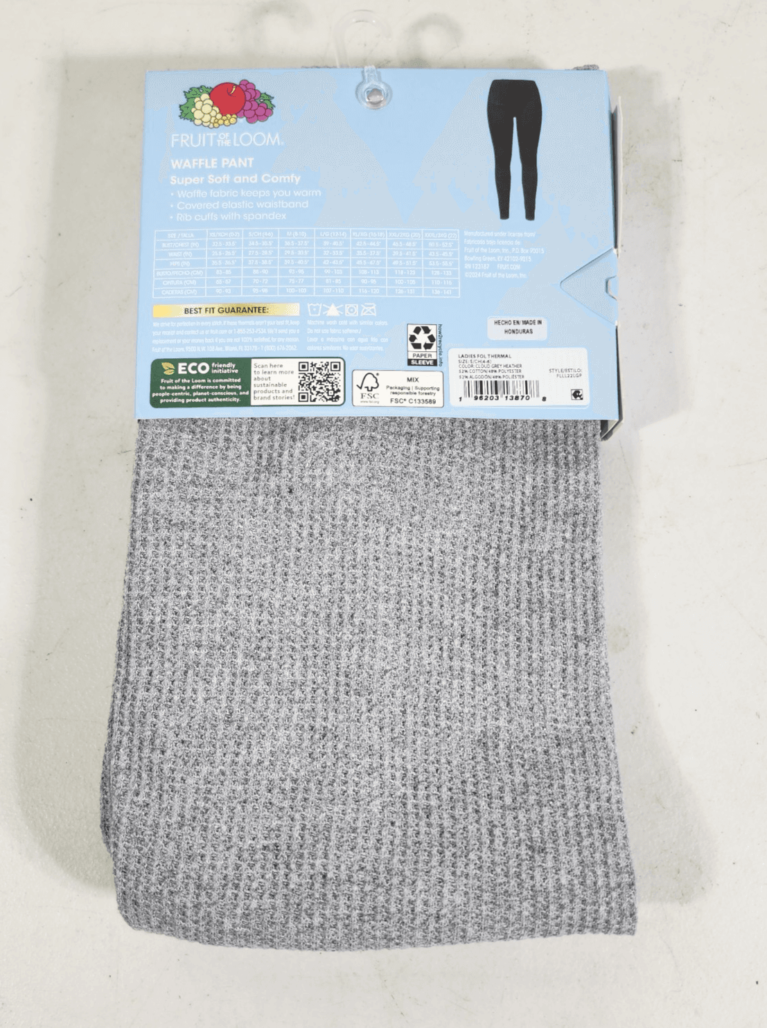 Women's Small Beyond Soft Thermal Pants Gray Fruit of the Loom NEW - Thumbnail 3