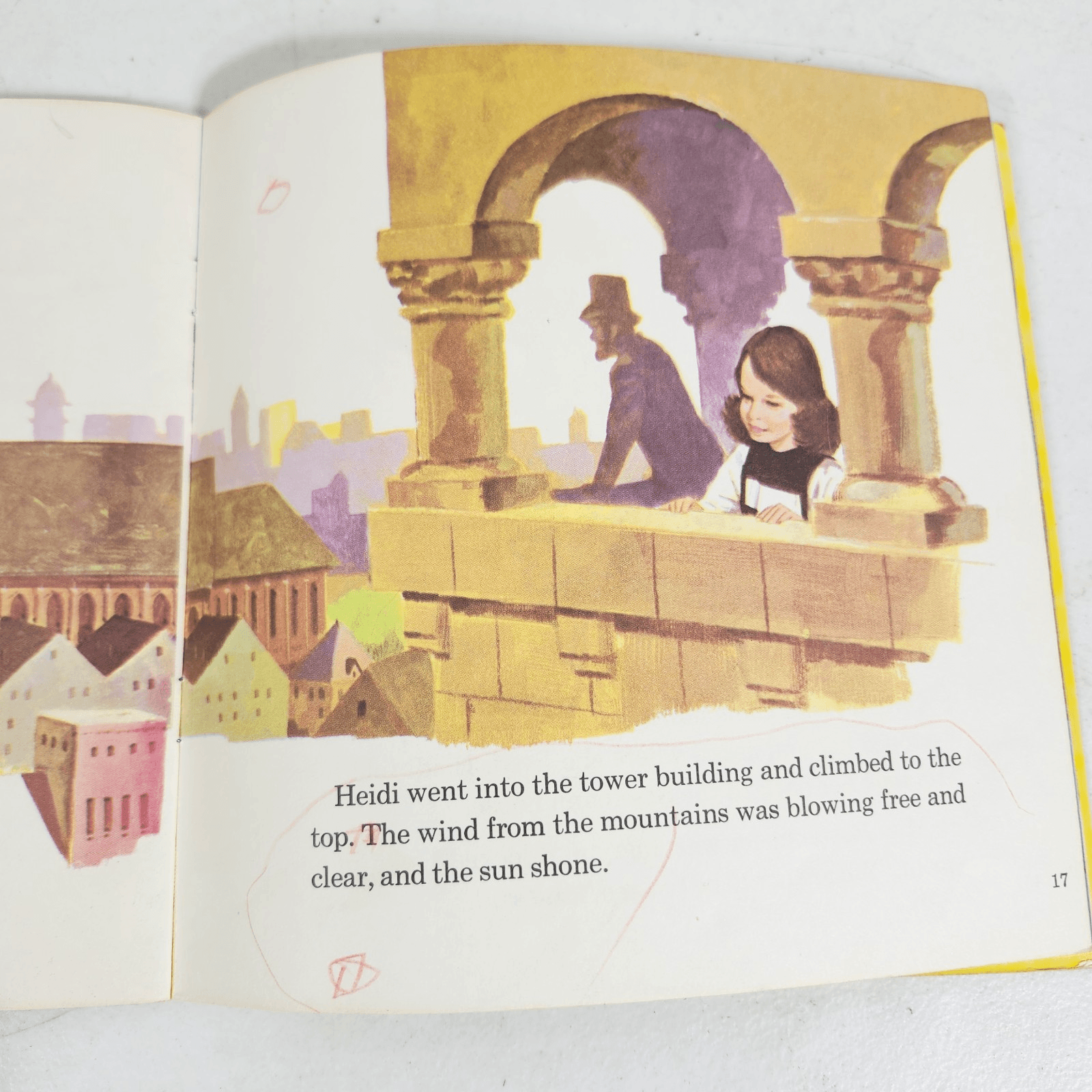 The Story of Heidi 24 Page Read Along With Record 33 1/3 RPM & Books Vintage - Thumbnail 8