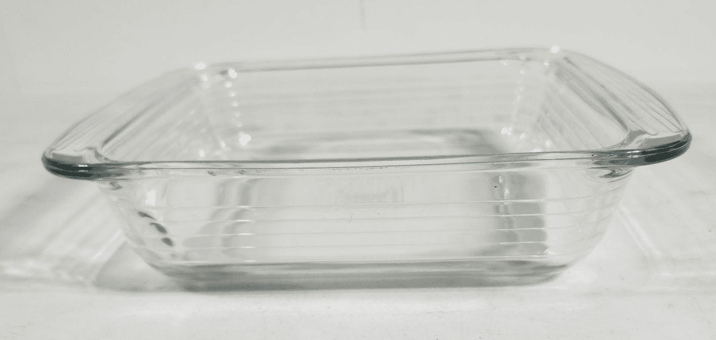 Libbey Square Clear Glass Baking Dish #15 Ridged Edge 8.25" X 8.25" Ovenware - Thumbnail 4