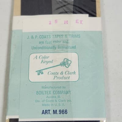 Vintage J. & P. JP Coats Bias Tape & Seam Binding Navy Blue Sewing Quilting - Thumbnail 4