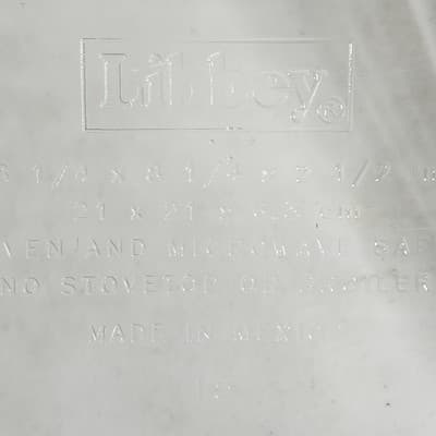 Libbey Square Clear Glass Baking Dish #15 Ridged Edge 8.25" X 8.25" Ovenware - Thumbnail 7