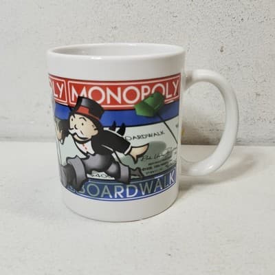 Monopoly Board Game Coffee Mugs Cups Boardwalk & Park Place Set Of 2 - Thumbnail 8