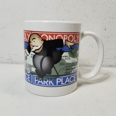 Monopoly Board Game Coffee Mugs Cups Boardwalk & Park Place Set Of 2 - Thumbnail 3