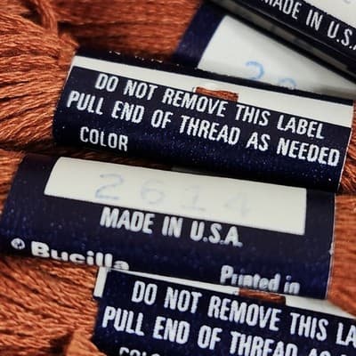 Bucilla 15 Skeins 6 Strand Cotton Embroidery Thread 2614 Orange Bundle Lot New - Thumbnail 4