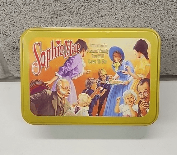 Vintage Sophie Mae Homemade Peanut Metal Candy Tin Home Decor - Thumbnail 10