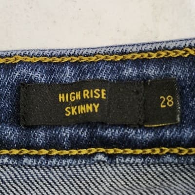 Lee Jeans Womens 28 Blue Denim High Rise Skinny Pants - Thumbnail 8