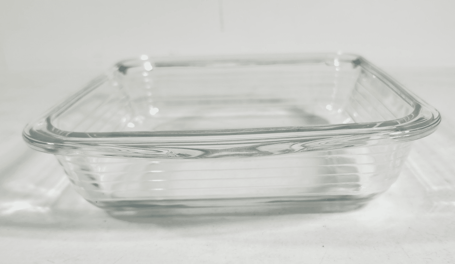 Libbey Square Clear Glass Baking Dish #15 Ridged Edge 8.25" X 8.25" Ovenware - Thumbnail 3