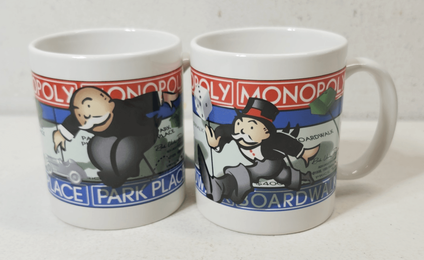 Monopoly Board Game Coffee Mugs Cups Boardwalk & Park Place Set Of 2 - Thumbnail 2