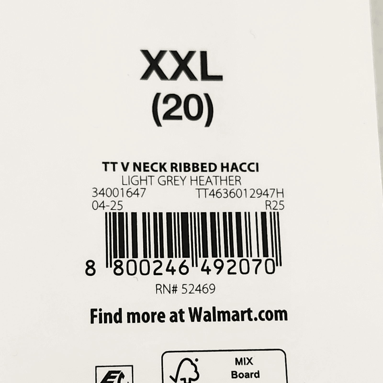 Time and Tru Women's XXL Shirt Ribbed Hacci V-neck Top Gray NEW - Thumbnail 7