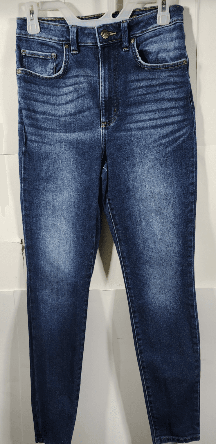 Lee Jeans Womens 28 Blue Denim High Rise Skinny Pants - Thumbnail 5