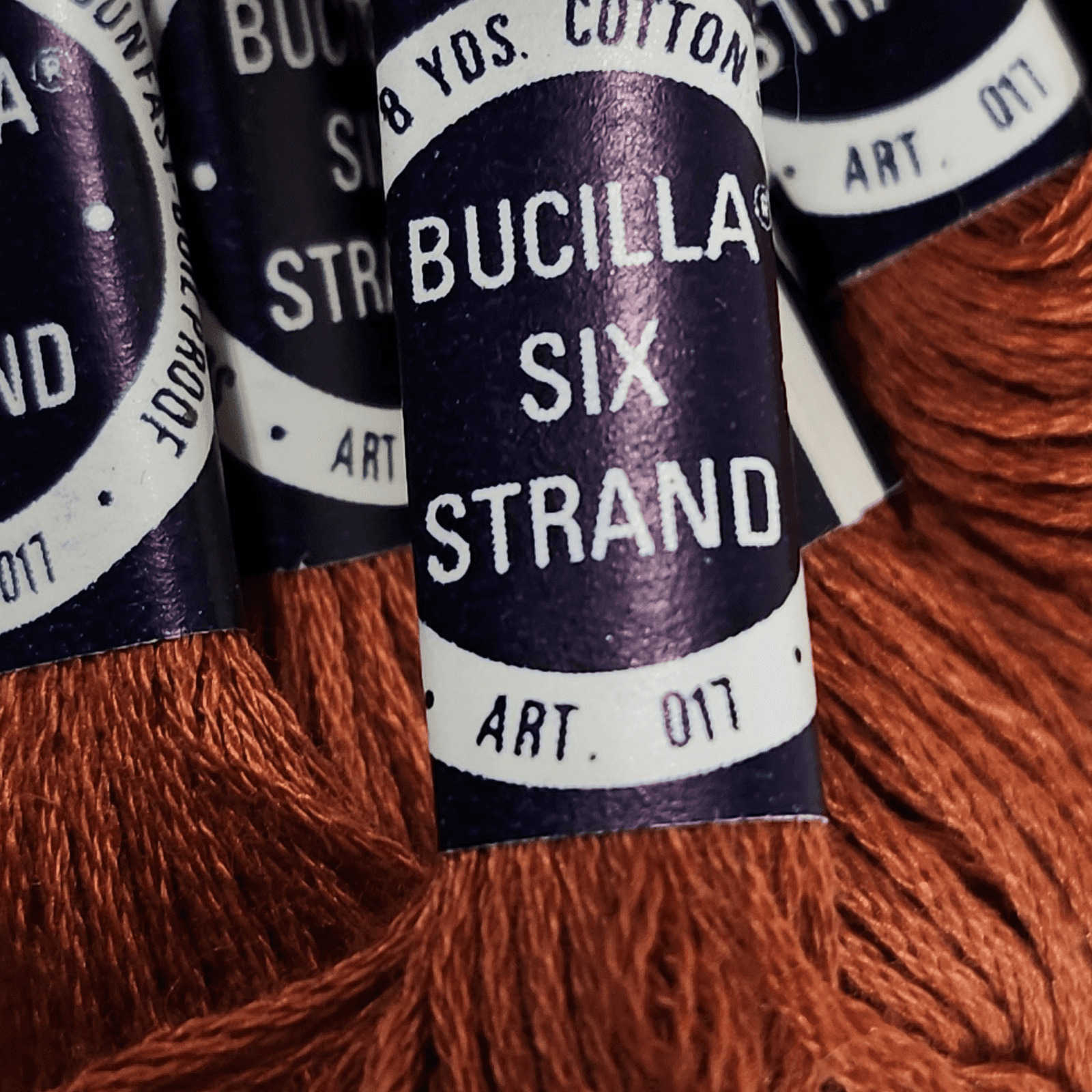Bucilla 15 Skeins 6 Strand Cotton Embroidery Thread 2614 Orange Bundle Lot New - Thumbnail 5