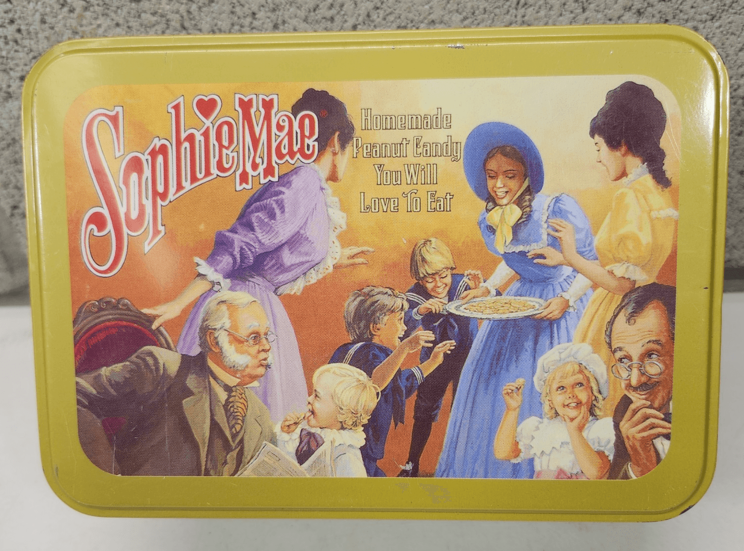 Vintage Sophie Mae Homemade Peanut Metal Candy Tin Home Decor - Thumbnail 2
