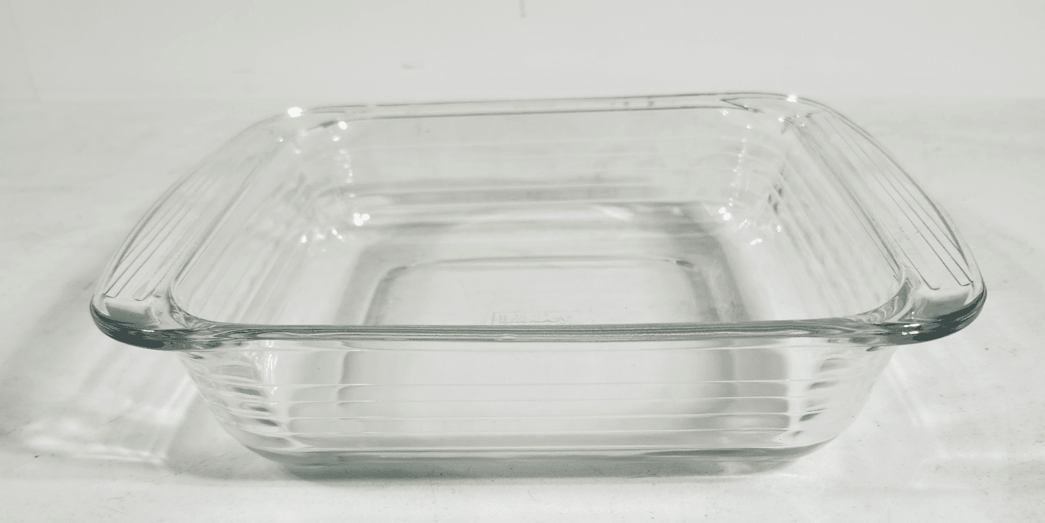 Libbey Square Clear Glass Baking Dish #15 Ridged Edge 8.25" X 8.25" Ovenware - Thumbnail 2