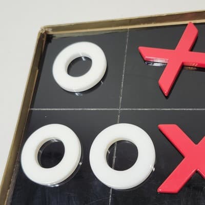 Vintage Tic Tac Toe Kids Board Game Toy - Thumbnail 6