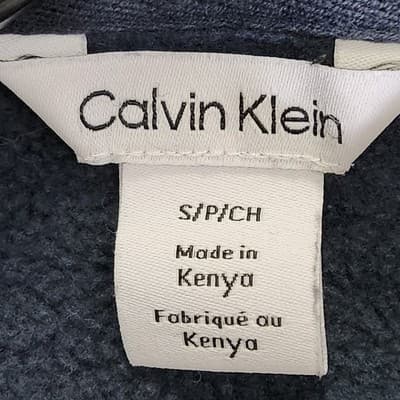 Calvin Klein Hoodie Men's Small Blue Pullover Hooded Sweatshirt With Pocket - Thumbnail 7