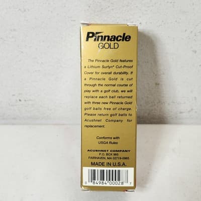Pinnacle Gold Box of 3 Sleeve Golf Balls Gold Box USA Made - Thumbnail 4