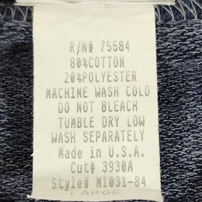 Vintage Silver Wear Blue Long Sleeve Sweatshirt Size Large Made In USA - Thumbnail 8