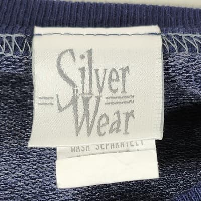 Vintage Silver Wear Blue Long Sleeve Sweatshirt Size Large Made In USA - Thumbnail 7