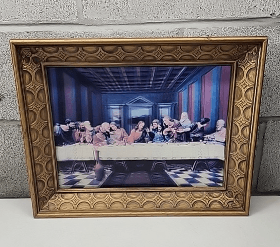 Vintage The Last Supper 3D Picture Framed 19" X 15" Religious Home Decor - Thumbnail 16