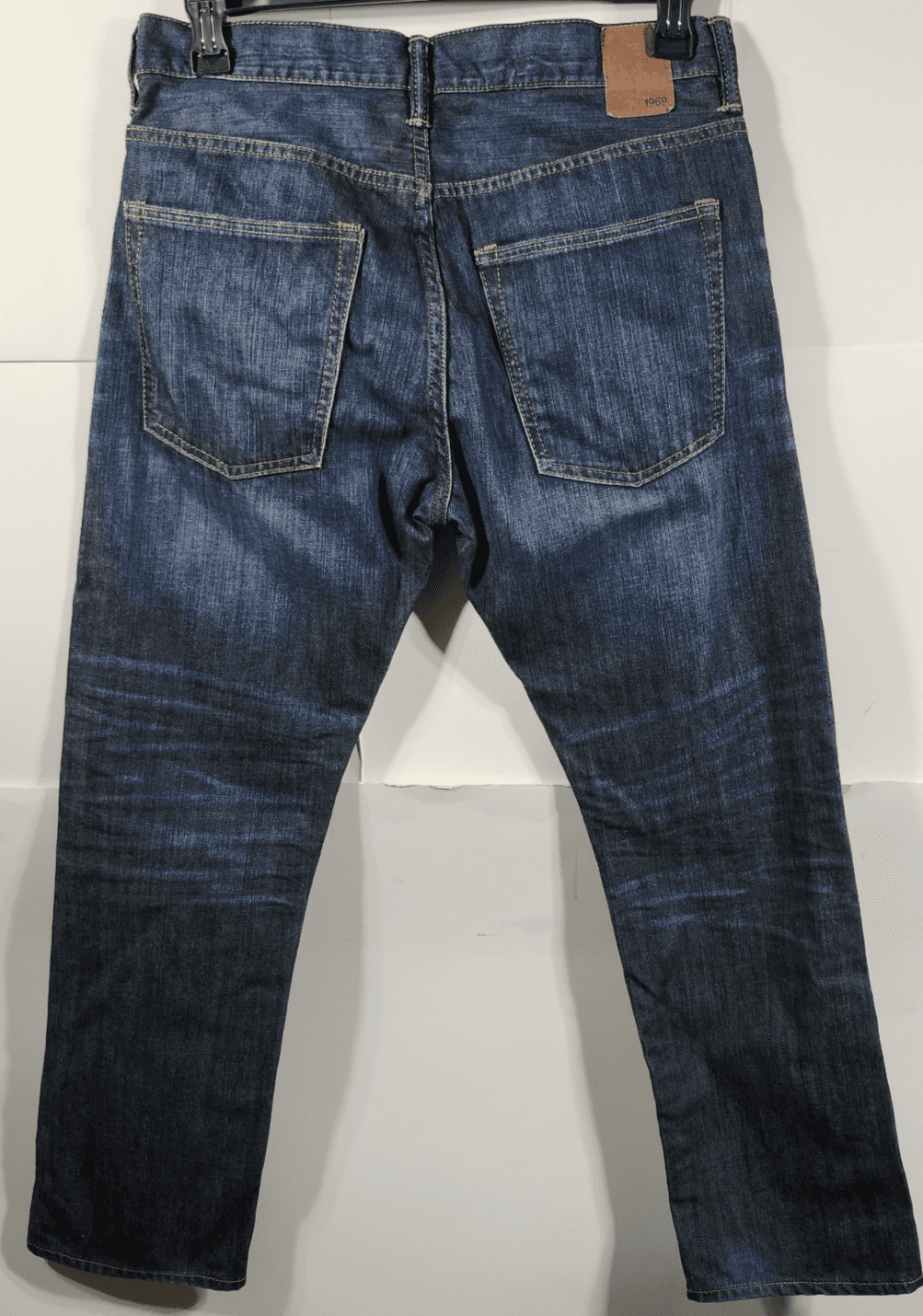 Gap 1969 Jeans Men's 32x28 Blue Denim Straight Leg Button Fly - Thumbnail 4