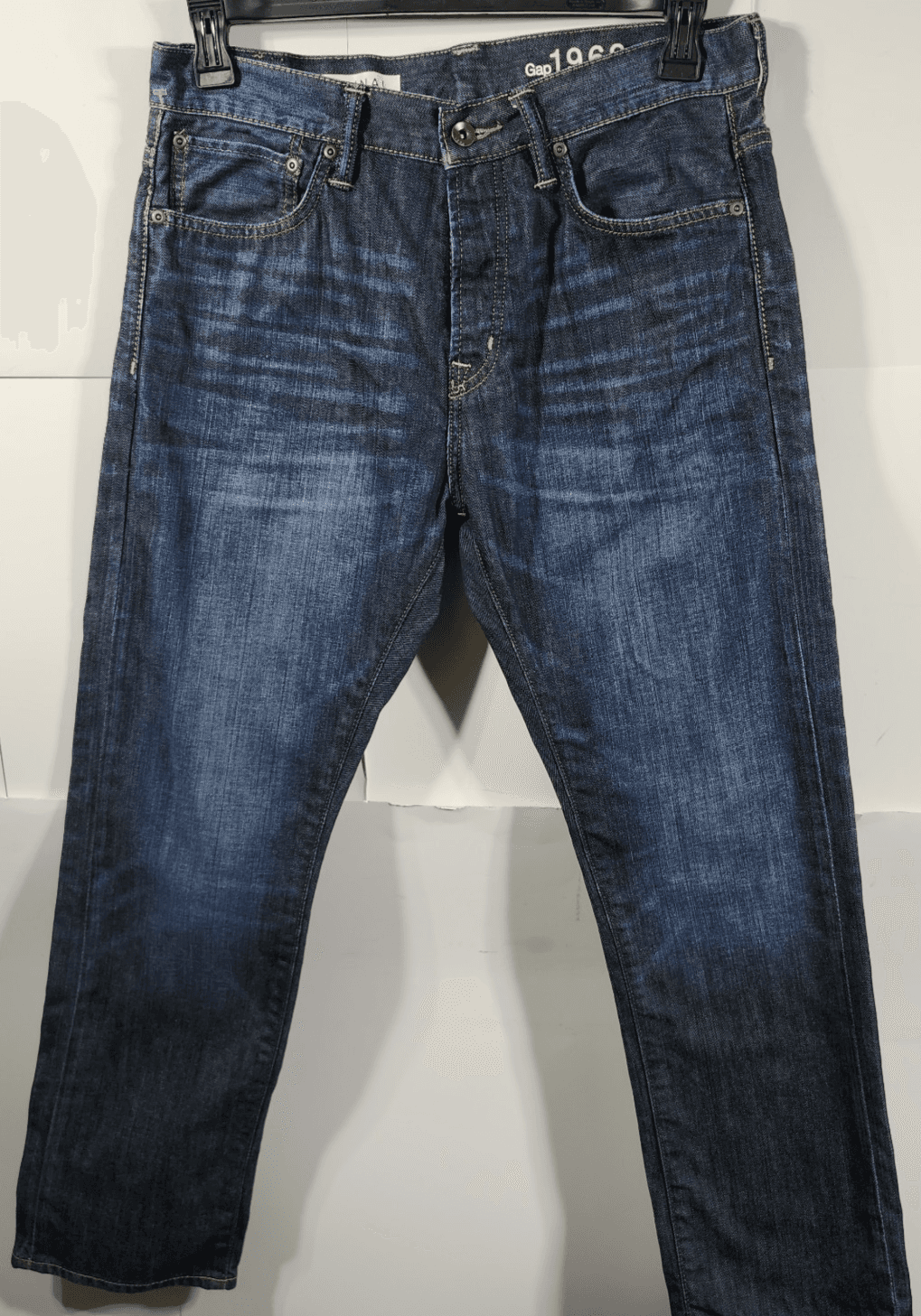Gap 1969 Jeans Men's 32x28 Blue Denim Straight Leg Button Fly - Thumbnail 5