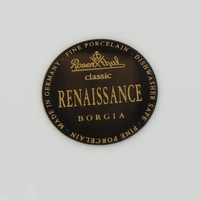 Rosenthal Renaissance Borgia Dinner Plates 10 1/4” Set Of 4 Gold Scrolls Germany - Thumbnail 5